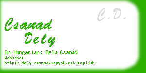 csanad dely business card